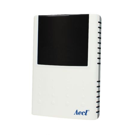 Sensor de temperatura e umidade para montagem na parede.